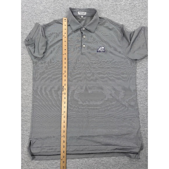 Peter Millar Polo Shirt Mens Large Summer Comfort Golf TCU Horned Frogs College - Picture 5 of 9